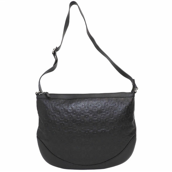 Gucci Round Shoulder Bag Brown 272380 Women's Leather Horsebit Embossed GUCCI - Picture 1 of 10